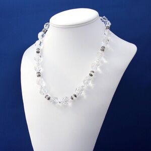 Vintage Quartz Crystal and Thai Hill Tribe Silver Necklace